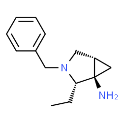 3-Azabicyclo[3.1.0]hexan-1-amine,2-ethyl-3-(phenylmethyl)-,(1R,2S,5S)-rel-(9CI) structure