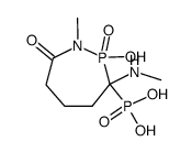 1-methyl-2-hydroxy-2-oxo-3-methylamino-3-phosphonyl-7-oxo-1-aza-2-phospha-cycloheptane结构式
