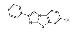 7-CHLORO-2-PHENYLIMIDAZO[2,1-B]BENZOTHIAZOLE structure