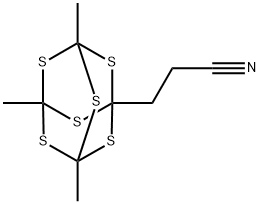 3,5,7-Trimethyl-2,4,6,8,9,10-hexathiaadamantane-1-propiononitrile structure