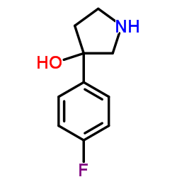 3-(4-Fluorophenyl)-3-pyrrolidinol结构式