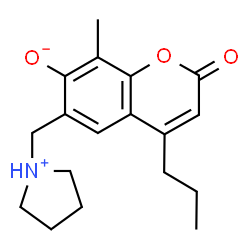 7-hydroxy-8-methyl-4-propyl-6-(1-pyrrolidinylmethyl)-2H-chromen-2-one Structure