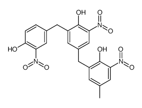 4-<(2-Hydroxy-5-methyl-3-nitro)benzyl>-2-<(4-hydroxy-3-nitro)benzyl>-6-nitrophenol结构式