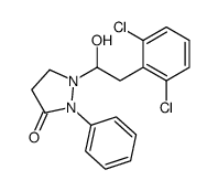 1-[2-(2,6-dichlorophenyl)-1-hydroxyethyl]-2-phenylpyrazolidin-3-one结构式