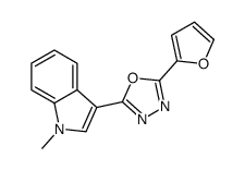 1H-Indole,3-[5-(2-furanyl)-1,3,4-oxadiazol-2-yl]-1-methyl-(9CI) picture
