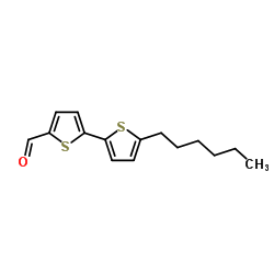 5'-己基-2,2'-联噻吩-5-甲醛结构式