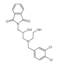 2-{(2R)-3-[(3,4-dichlorobenzyl)(2-hydroxyethyl)amino]-2-hydroxypropyl}-1H-isoindole-1,3(2H)-dione结构式