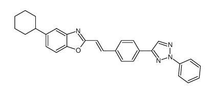 5-Cyclohexyl-2-<4-(2-phenyl-2H-1,2,3-triazol-4-yl)styryl>-benzoxazol Structure