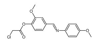 1-chloroacetoxy-2-methoxy-4-[(4-methoxy-phenylimino)-methyl]-benzene结构式