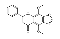 4,9-dimethoxy-7-phenyl-6,7-dihydro-furo[3,2-g]chromen-5-one结构式