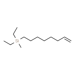 Silane, diethylmethyl-7-octenyl- Structure