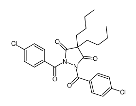 4,4-dibutyl-1,2-bis(4-chlorobenzoyl)pyrazolidine-3,5-dione结构式