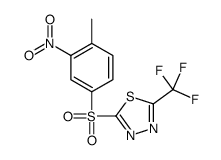 2-(4-methyl-3-nitrophenyl)sulfonyl-5-(trifluoromethyl)-1,3,4-thiadiazole结构式