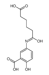 5-(5-carboxypentanoylamino)-2-hydroxybenzoic acid Structure