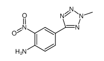 4-(2-methyl-2H-tetrazol-5-yl)-2-nitroaniline结构式