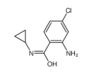 2-Amino-4-chloro-N-cyclopropylbenzamide结构式