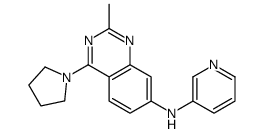 2-methyl-N-pyridin-3-yl-4-pyrrolidin-1-ylquinazolin-7-amine结构式