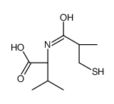 (2S)-3-methyl-2-[(2-methyl-3-sulfanylpropanoyl)amino]butanoic acid结构式