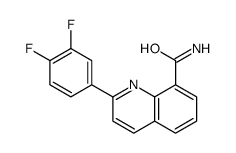 2-(3,4-difluorophenyl)quinoline-8-carboxamide结构式