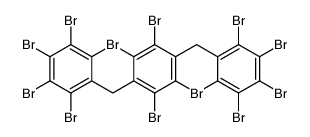 1,2,3,4,5-pentabromo-6-[[2,3,5,6-tetrabromo-4-[(2,3,4,5,6-pentabromophenyl)methyl]phenyl]methyl]benzene结构式