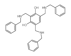 2,4,6-tris[(benzylamino)methyl]benzene-1,3-diol结构式