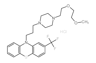 10H-Phenothiazine, 10-[3-[4-[2-(2-methoxyethoxy)ethyl]-1-piperazinyl]propyl]-2-(trifl uoromethyl)-, dihydrochloride structure