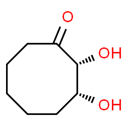 Cyclooctanone, 2,3-dihydroxy-, (2R,3R)-rel- (9CI) structure