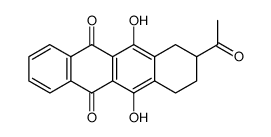 2-acetyl-1,2,3,4,6,11-hexahydro-5,12-dihydroxynaphthacene-6,11-quinone结构式