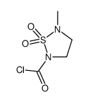 1,2,5-Thiadiazolidine-2-carbonyl chloride, 5-methyl-, 1,1-dioxide (9CI) structure