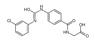 2-[[4-[(3-chlorophenyl)carbamoylamino]benzoyl]amino]acetic acid Structure