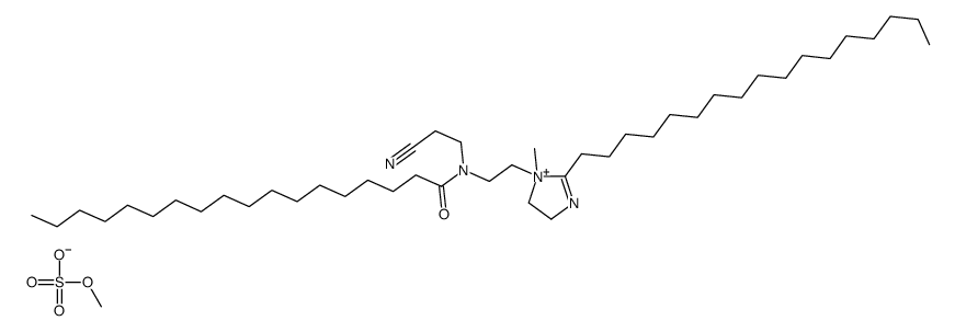 1-[2-[(2-cyanoethyl)(1-oxooctadecyl)amino]ethyl]-2-heptadecyl-4,5-dihydro-1-methyl-1H-imidazolium methyl sulphate结构式