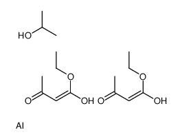 bis(ethyl 3-hydroxybut-2-enoato-O3)(propan-2-olato)aluminium Structure