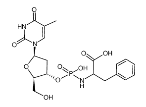 deoxythymidylyl-(3'-->N)-phenylalanine Structure