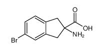 2-AMINO-5-BROMO-2,3-DIHYDRO-1H-INDENE-2-CARBOXYLIC ACID结构式