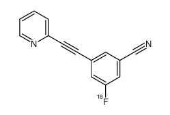 3-fluoranyl-5-(2-pyridin-2-ylethynyl)benzonitrile Structure