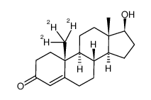 androst-4-ene-17β-ol-3-one, 19,19,19-d3结构式