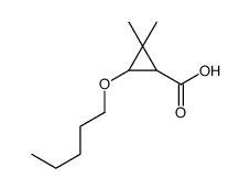 2,2-dimethyl-3-pentoxycyclopropane-1-carboxylic acid Structure