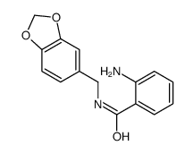 2-Amino-N-(1,3-benzodioxol-5-ylmethyl)benzamide结构式