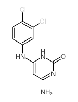 2 (1H)-Pyrimidinone, 4-amino-6-[(3, 4-dichlorophenyl)amino]- structure