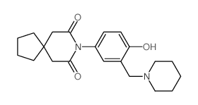 8-[4-hydroxy-3-(1-piperidylmethyl)phenyl]-8-azaspiro[4.5]decane-7,9-dione structure