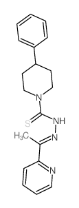 4-phenyl-N-(1-pyridin-2-ylethylideneamino)piperidine-1-carbothioamide结构式