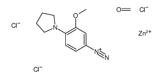 formaldehyde,3-methoxy-4-pyrrolidin-1-ylbenzenediazonium,trichlorozinc(1-) Structure