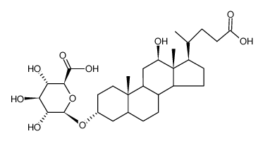 (3a,5b,12a)-23-carboxy-12-hydroxy-24-norcholan-3-yl b-D-glucopyranosiduronic acid structure