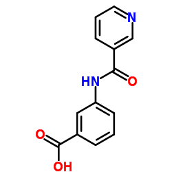 3-[(PYRIDIN-3-YLCARBONYL)AMINO]BENZOIC ACID结构式