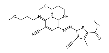 methyl 4-cyano-5-[[5-cyano-2,6-bis[(3-methoxypropyl)amino]-4-methyl-3-pyridyl]azo]-3-methyl-2-thenoate picture