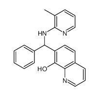 7-[[(3-methylpyridin-2-yl)amino]-phenylmethyl]quinolin-8-ol Structure