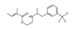 2-[1-[3-(trifluoromethyl)phenyl]propan-2-ylamino]ethyl (E)-2-methylbut-2-enoate结构式