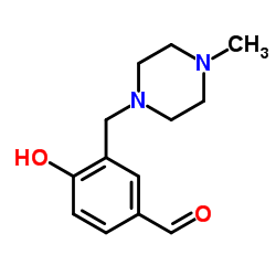 4-Hydroxy-3-[(4-methyl-1-piperazinyl)methyl]benzaldehyde Structure