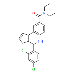4-(2,4-Dichlorophenyl)-N,N-diethyl-3a,4,5,9b-tetrahydro-3H-cyclopenta[c]quinoline-8-carboxamide结构式