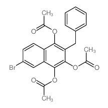 1,2,4-Naphthalenetriol,7-bromo-3-(phenylmethyl)-, 1,2,4-triacetate Structure